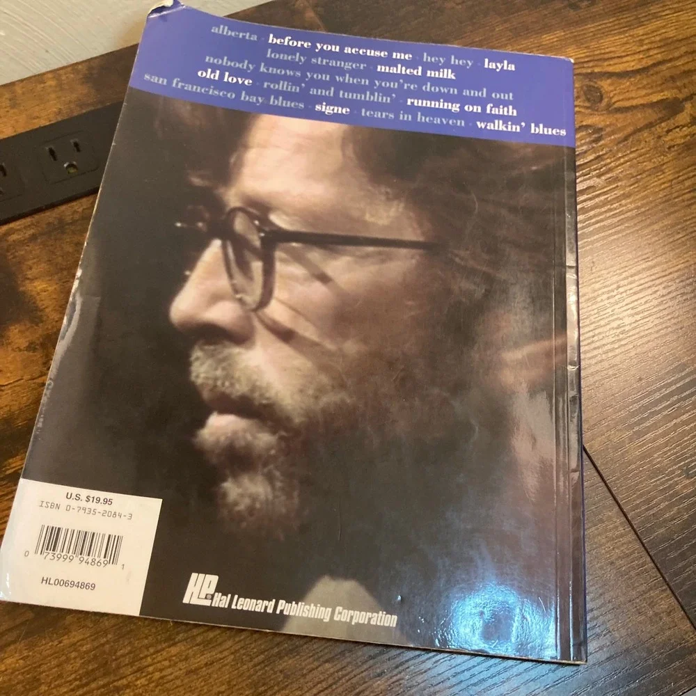 Eric Clapton Unplugged Guitar Tab Songbook Hal Leonard 1992 Transcriptions